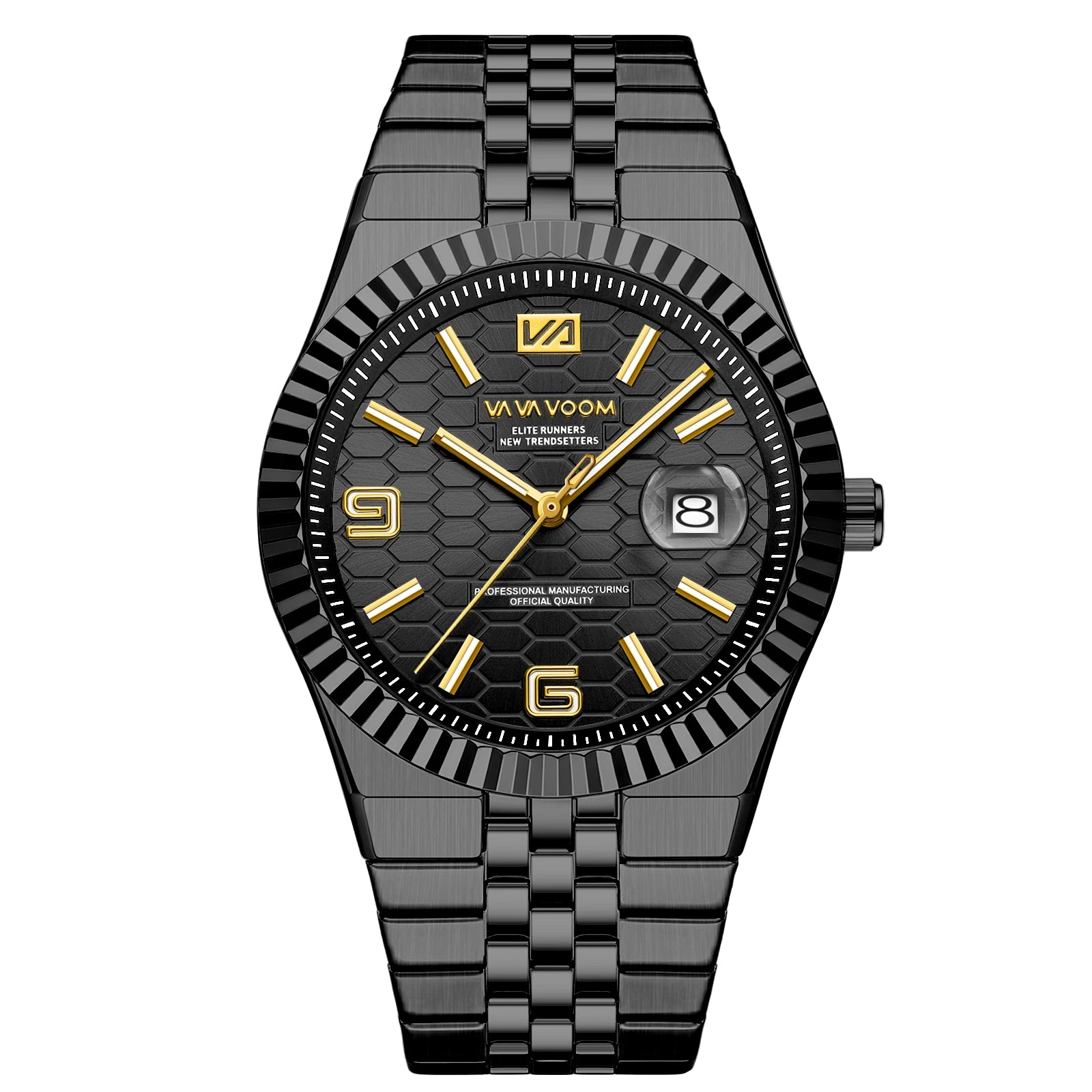 2025 New Men Watches Gorgeous Blue Gold 40mm Classic Clock Stainless Steel Diving Series Waterdrop Calendar Quartz Watch for Men